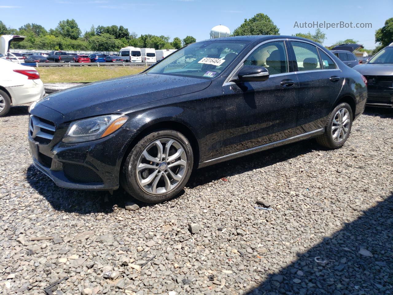 2015 Mercedes-benz C 300 4matic Black vin: 55SWF4KB2FU070395