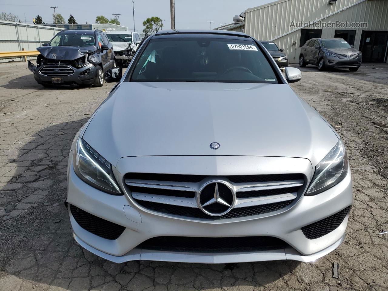 2015 Mercedes-benz C 300 4matic Серебряный vin: 55SWF4KB2FU075743