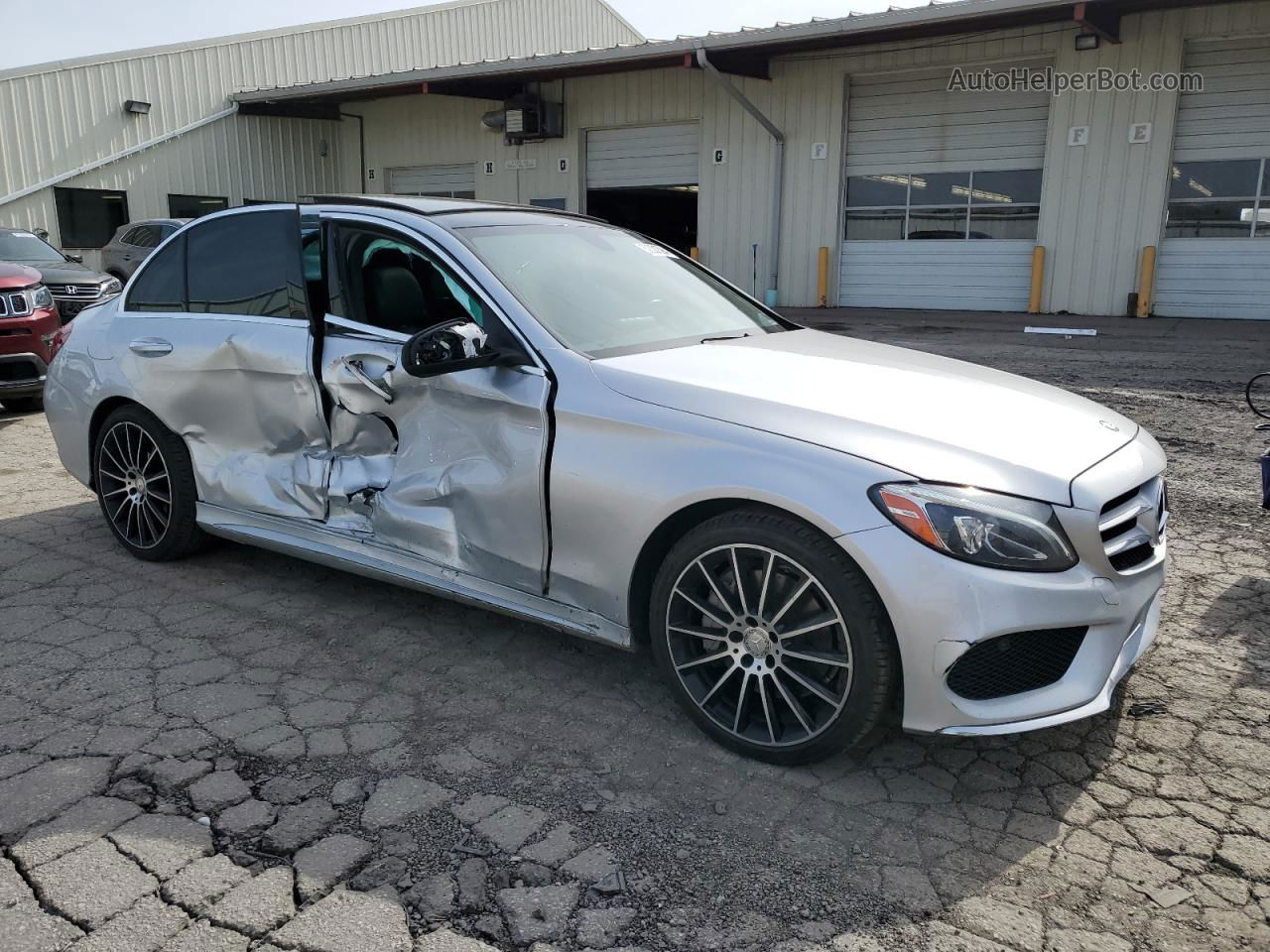 2015 Mercedes-benz C 300 4matic Silver vin: 55SWF4KB2FU075743