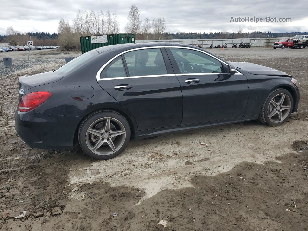 2015 Mercedes-benz C 300 4matic Черный vin: 55SWF4KB3FU008780