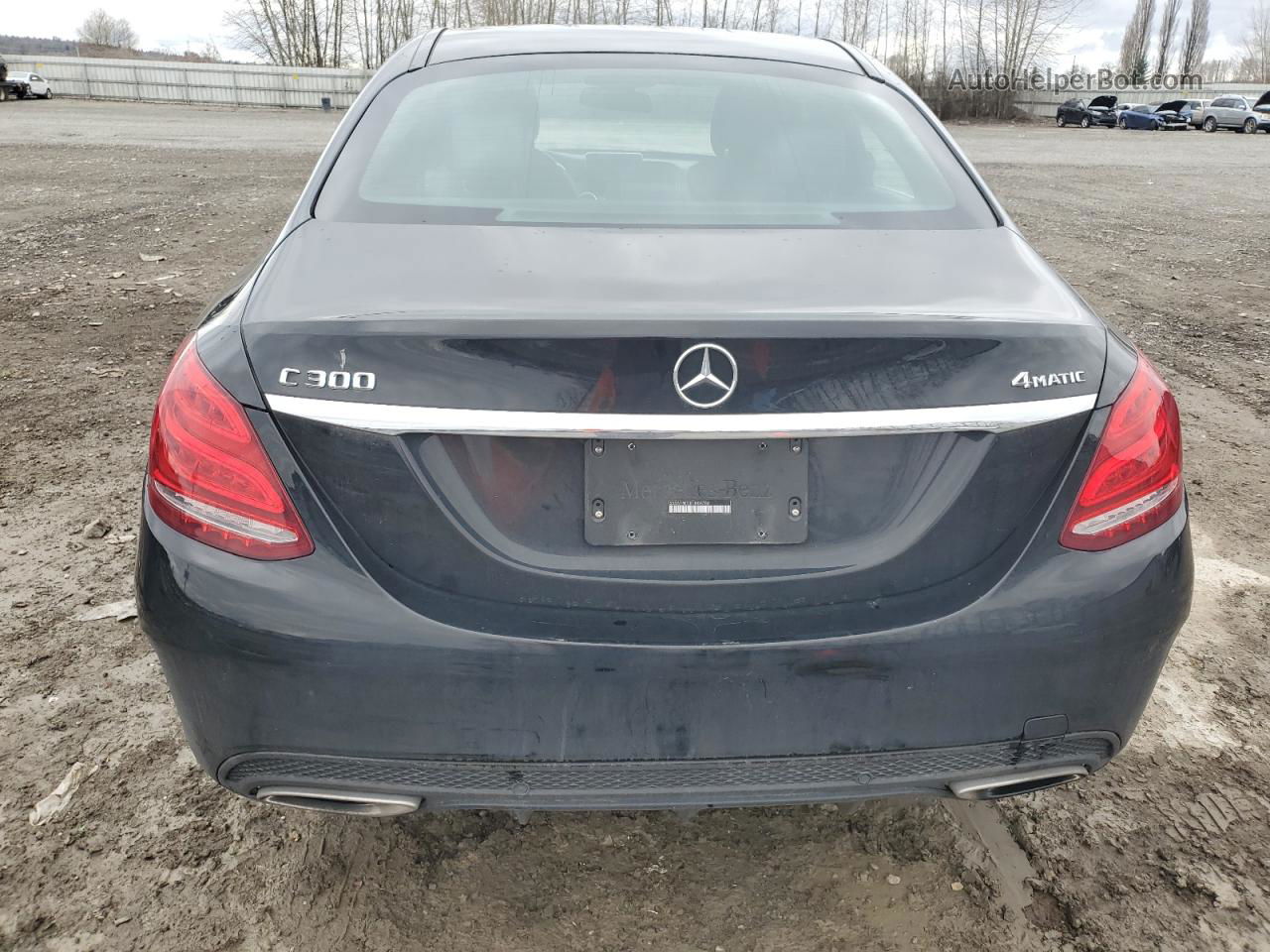 2015 Mercedes-benz C 300 4matic Black vin: 55SWF4KB3FU008780