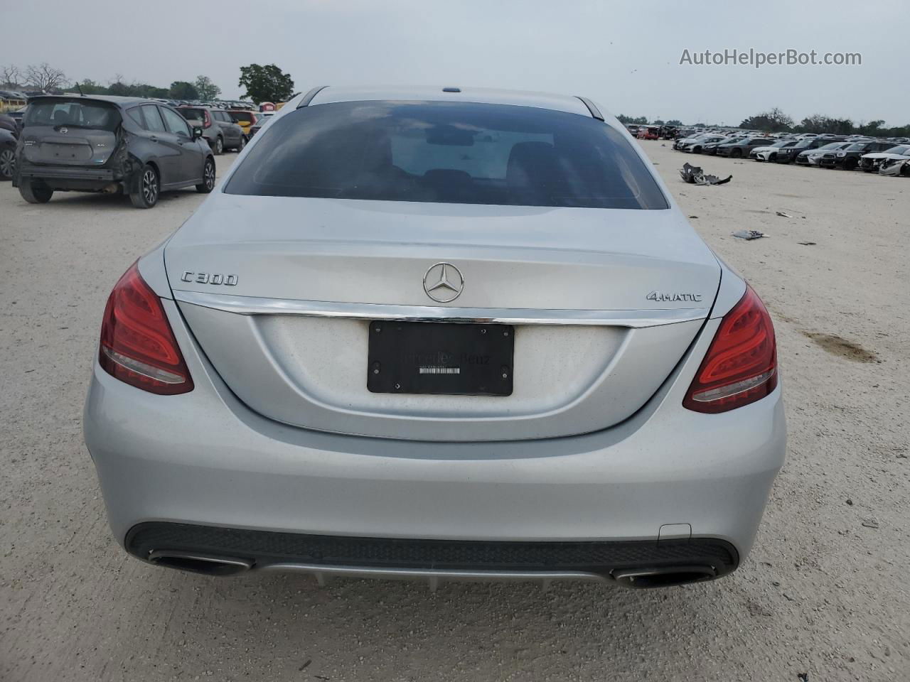 2015 Mercedes-benz C 300 4matic Silver vin: 55SWF4KB3FU009007