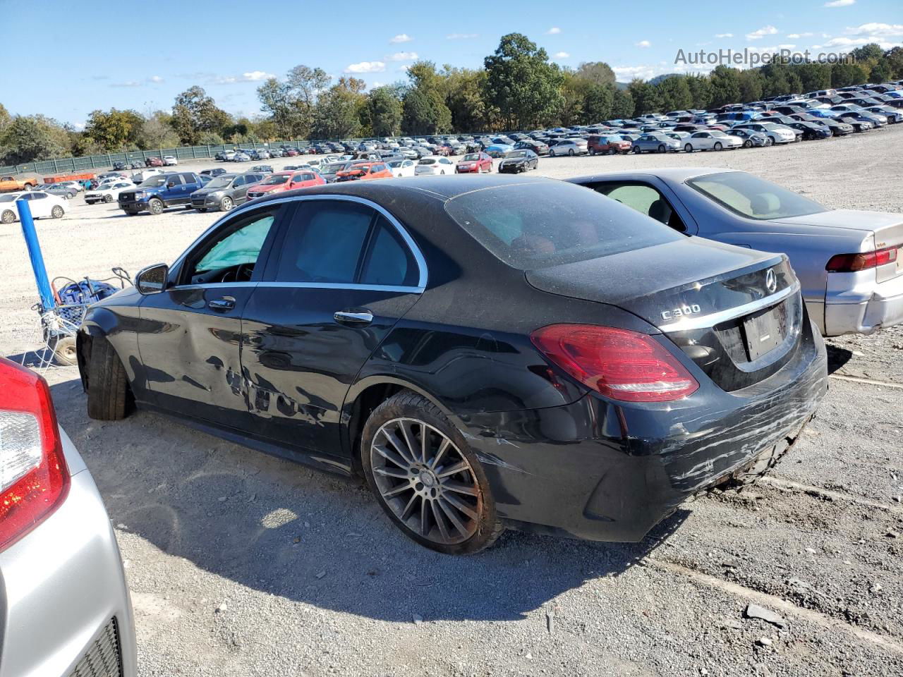 2015 Mercedes-benz C 300 4matic Black vin: 55SWF4KB3FU010920