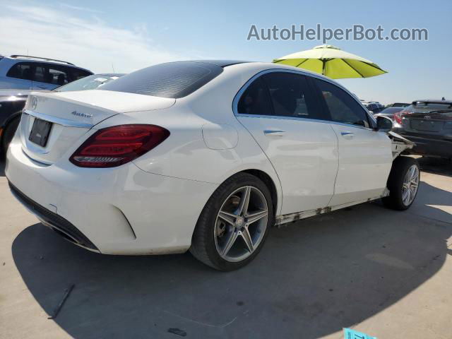 2015 Mercedes-benz C 300 4matic White vin: 55SWF4KB3FU014630