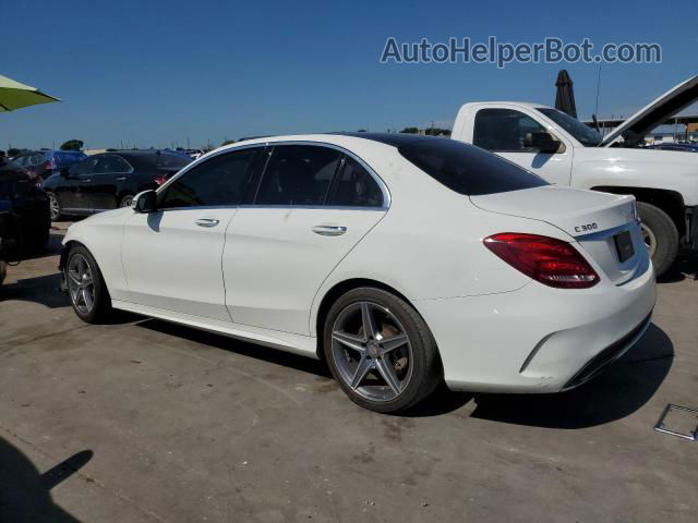 2015 Mercedes-benz C 300 4matic Белый vin: 55SWF4KB3FU014630