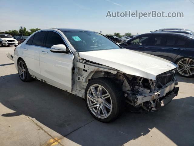 2015 Mercedes-benz C 300 4matic White vin: 55SWF4KB3FU014630