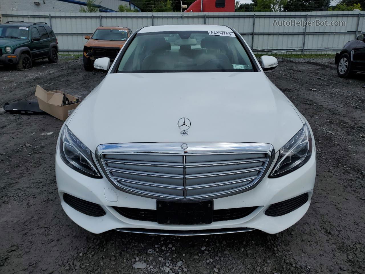 2015 Mercedes-benz C 300 4matic White vin: 55SWF4KB3FU016250