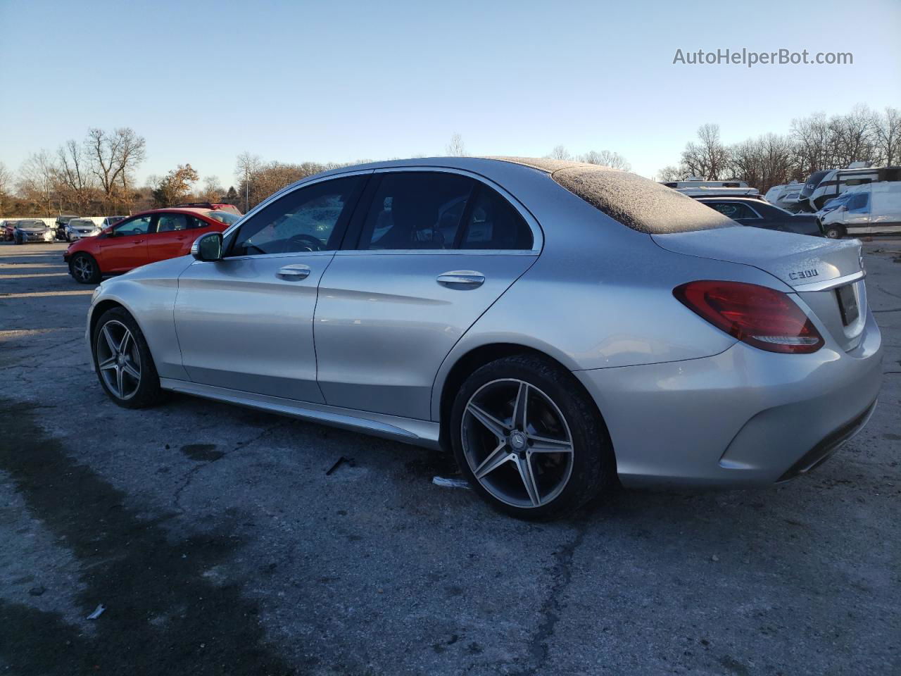 2015 Mercedes-benz C 300 4matic Silver vin: 55SWF4KB3FU017513