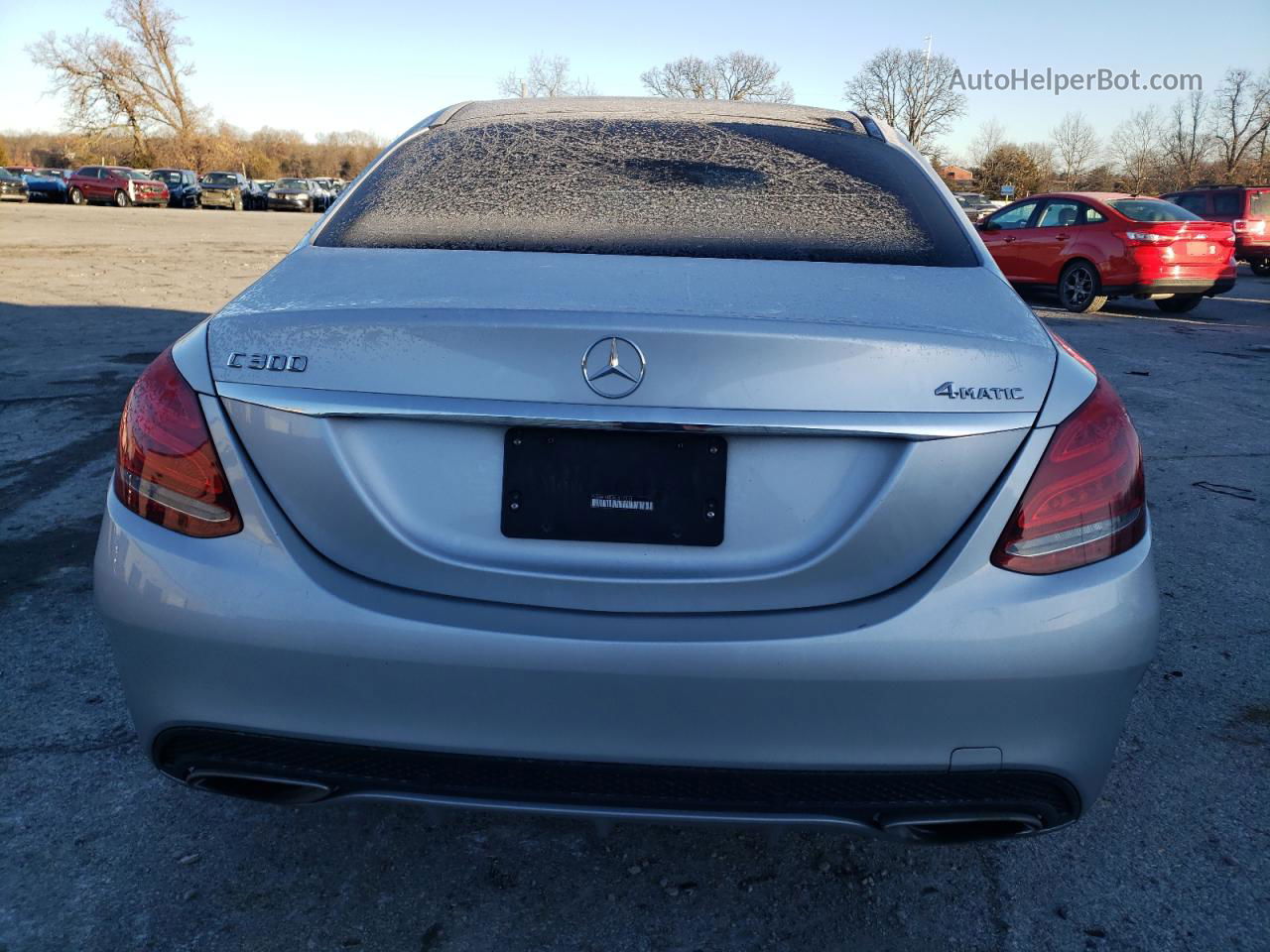 2015 Mercedes-benz C 300 4matic Silver vin: 55SWF4KB3FU017513