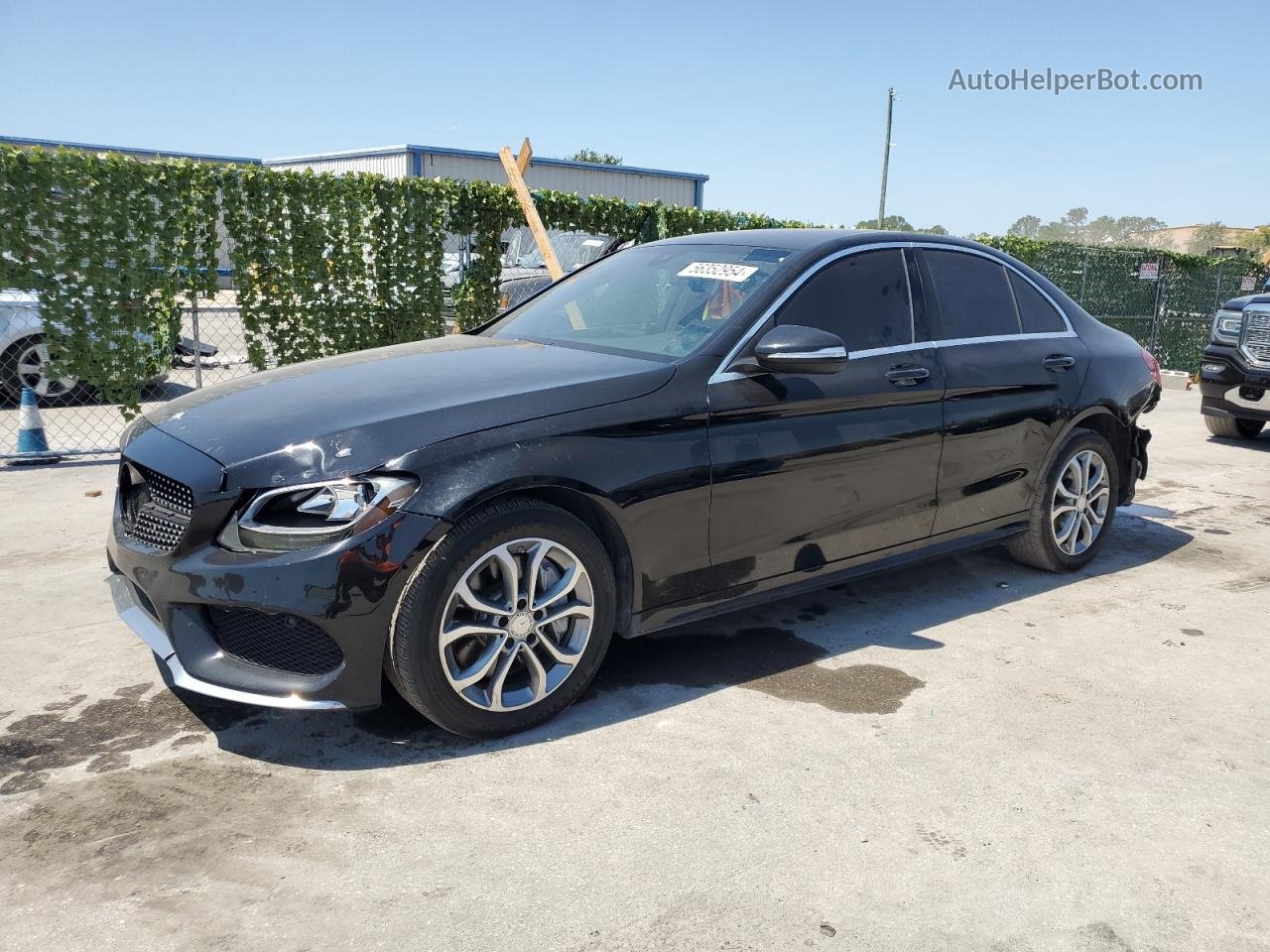 2015 Mercedes-benz C 300 4matic Black vin: 55SWF4KB3FU025224