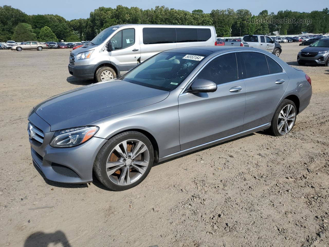 2015 Mercedes-benz C 300 4matic Серебряный vin: 55SWF4KB3FU035283