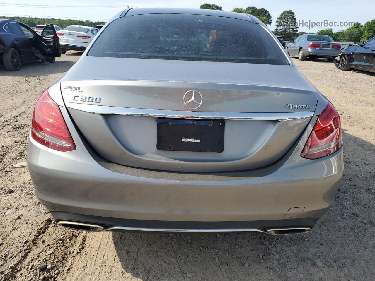 2015 Mercedes-benz C 300 4matic Silver vin: 55SWF4KB3FU035283