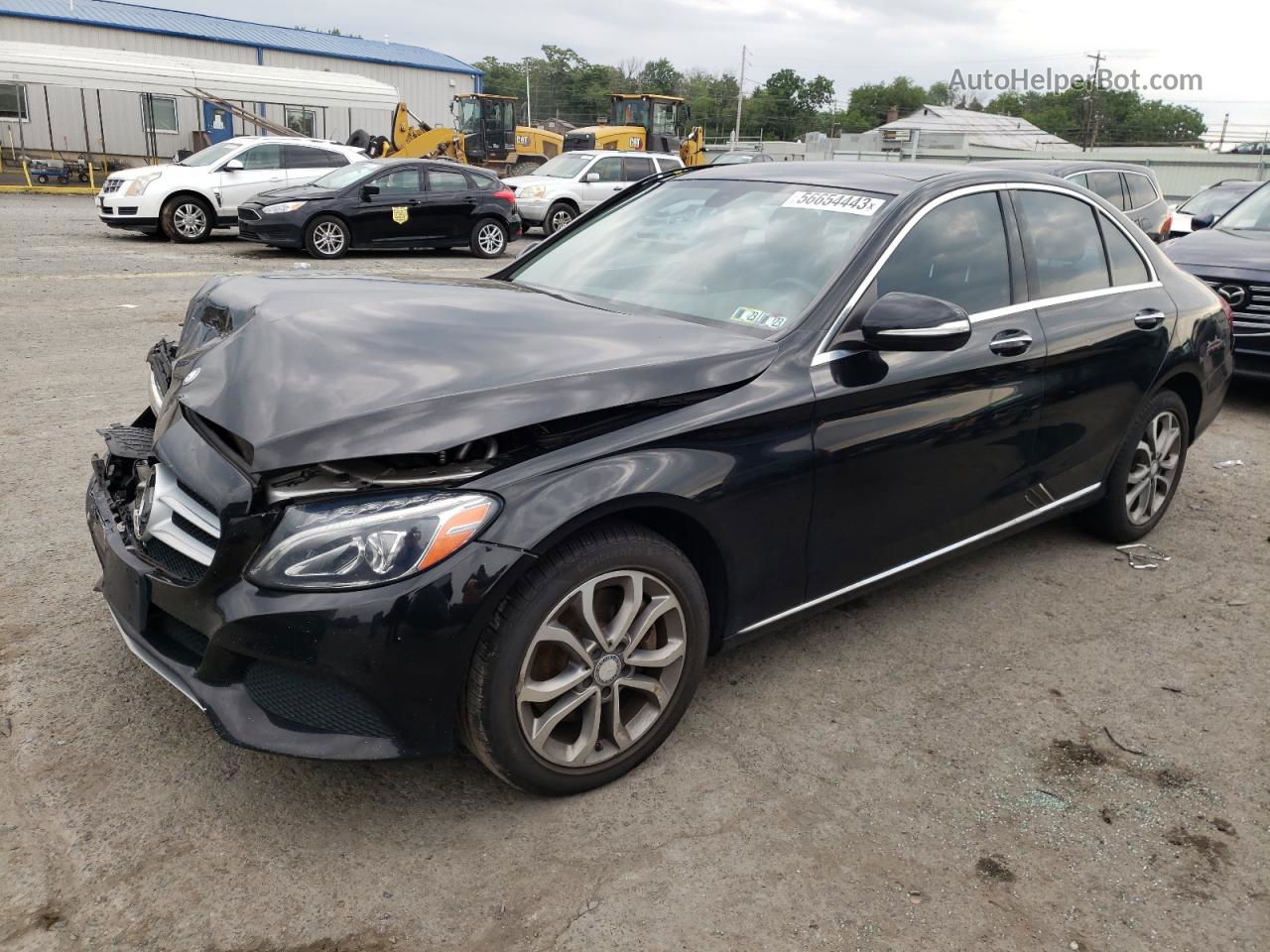 2015 Mercedes-benz C 300 4matic Black vin: 55SWF4KB3FU044761