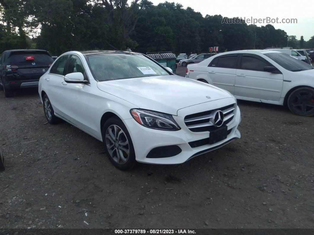 2015 Mercedes-benz C-class C 300 White vin: 55SWF4KB3FU060197