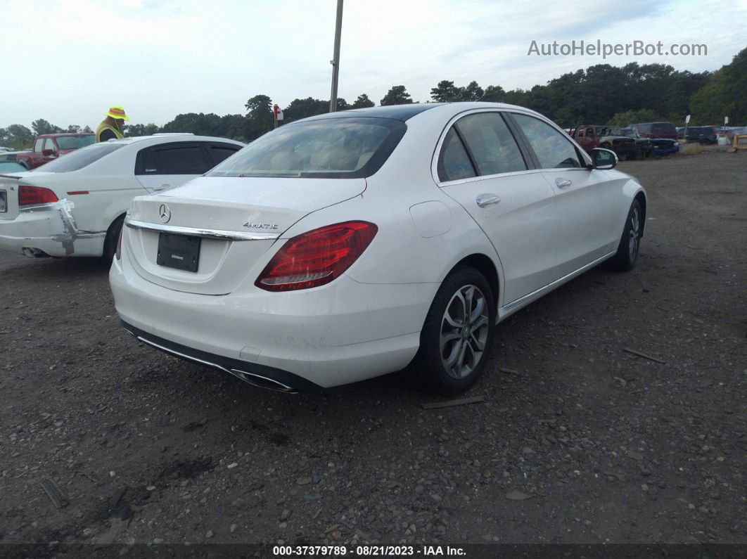 2015 Mercedes-benz C-class C 300 White vin: 55SWF4KB3FU060197