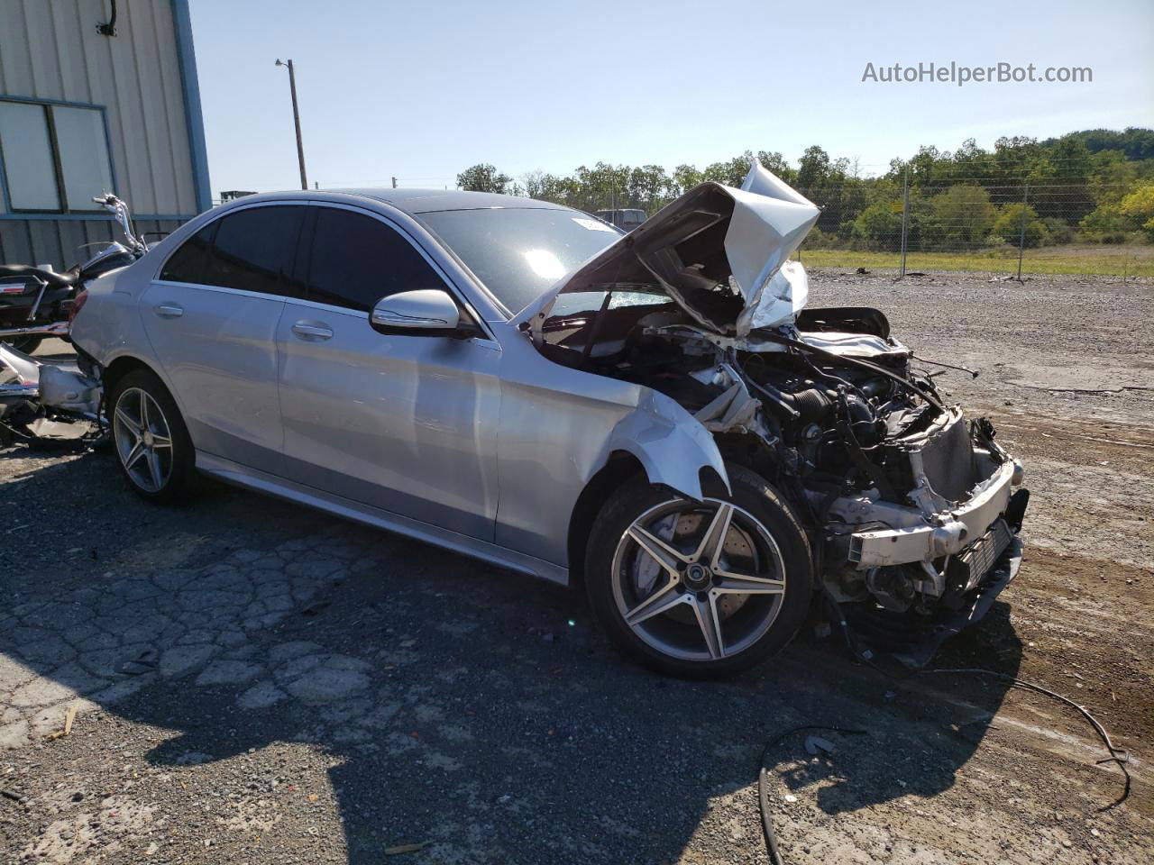 2015 Mercedes-benz C 300 4matic Silver vin: 55SWF4KB3FU069529