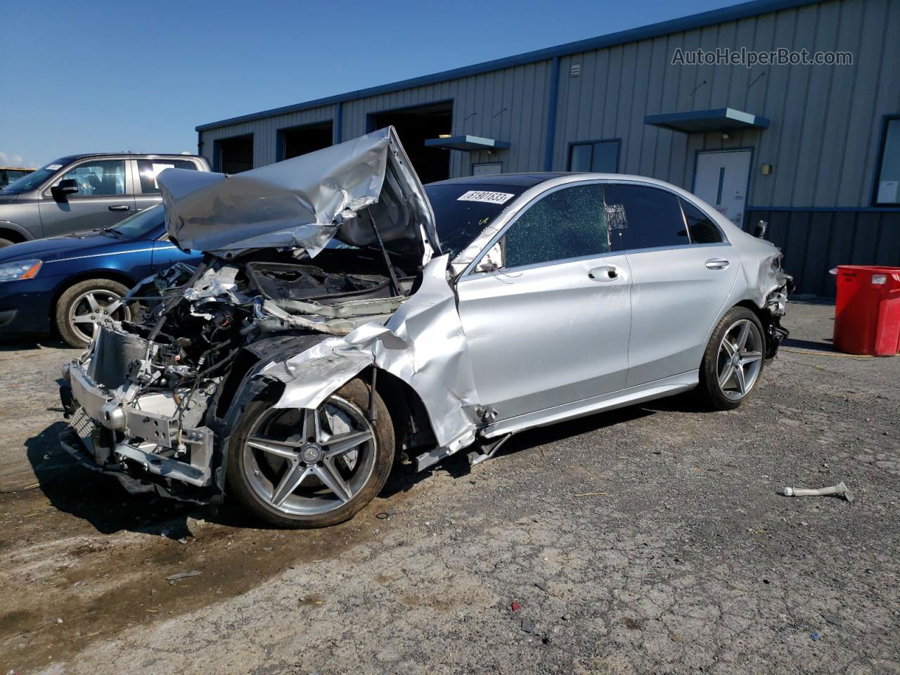 2015 Mercedes-benz C 300 4matic Silver vin: 55SWF4KB3FU069529