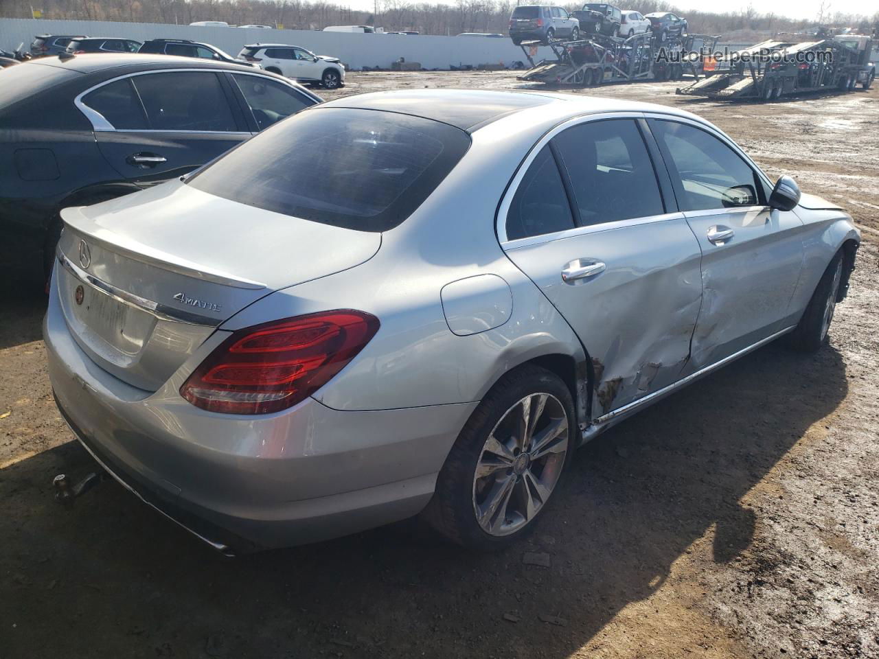 2015 Mercedes-benz C 300 4matic Blue vin: 55SWF4KB3FU080823