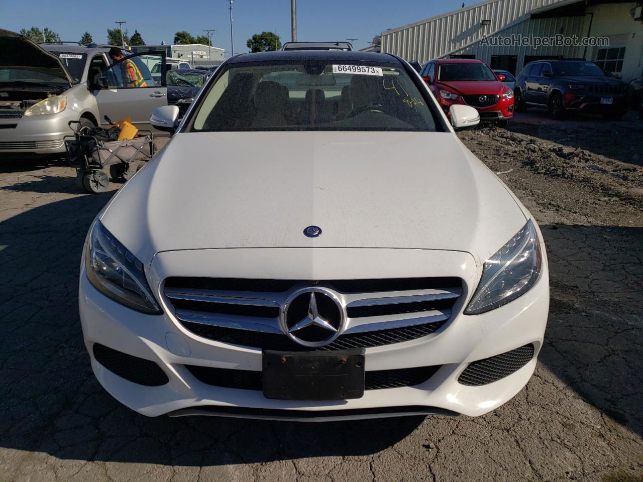 2015 Mercedes-benz C 300 4matic White vin: 55SWF4KB3FU087660