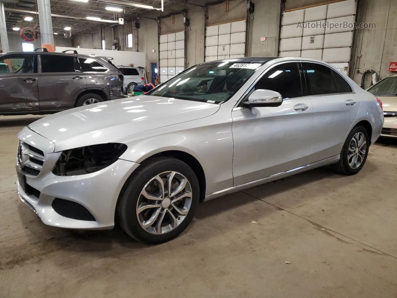 2015 Mercedes-benz C 300 4matic Gray vin: 55SWF4KB4FU013759