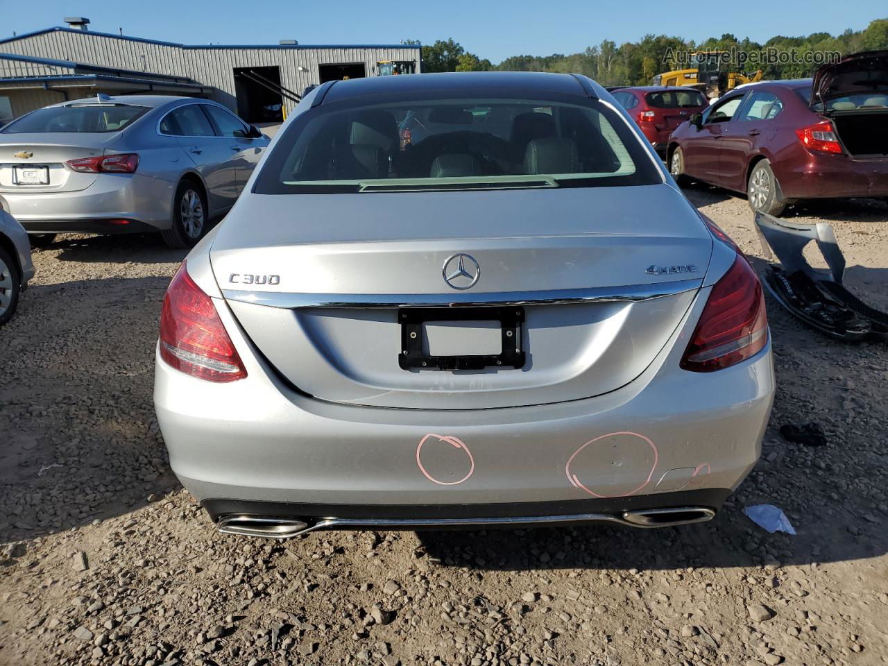 2015 Mercedes-benz C 300 4matic Silver vin: 55SWF4KB4FU037303