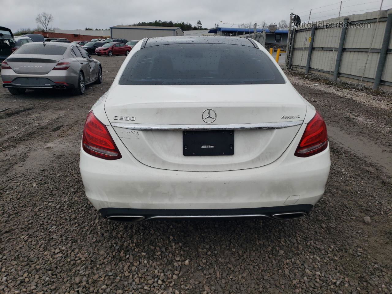 2015 Mercedes-benz C 300 4matic White vin: 55SWF4KB4FU037902