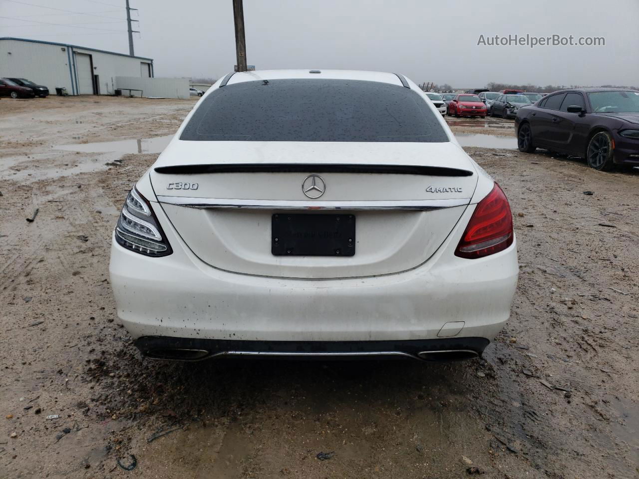 2015 Mercedes-benz C 300 4matic White vin: 55SWF4KB4FU039973