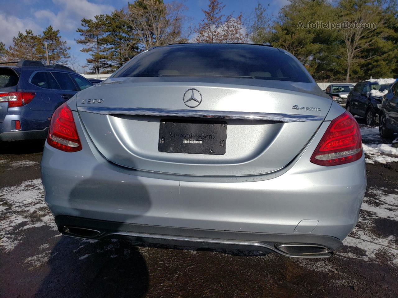 2015 Mercedes-benz C 300 4matic Blue vin: 55SWF4KB4FU042100