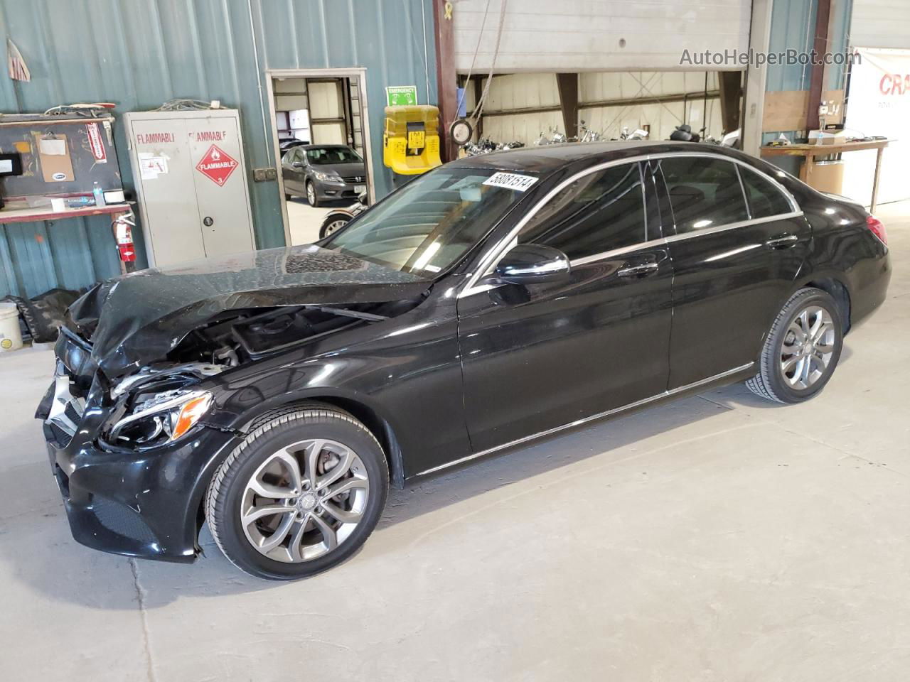 2015 Mercedes-benz C 300 4matic Black vin: 55SWF4KB4FU047961