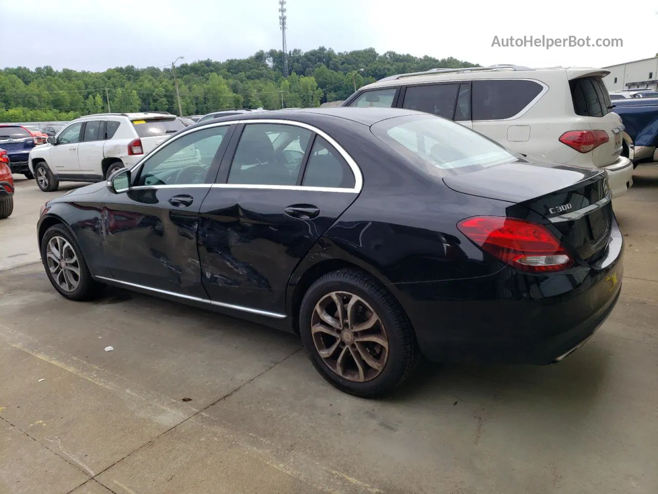 2015 Mercedes-benz C 300 4matic Black vin: 55SWF4KB4FU061729