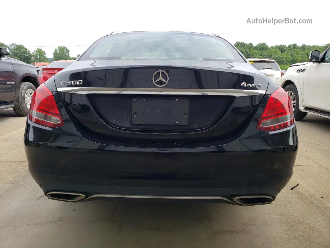 2015 Mercedes-benz C 300 4matic Black vin: 55SWF4KB4FU061729