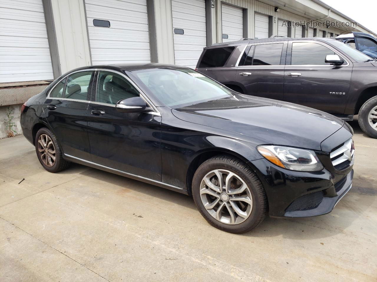 2015 Mercedes-benz C 300 4matic Black vin: 55SWF4KB4FU061729