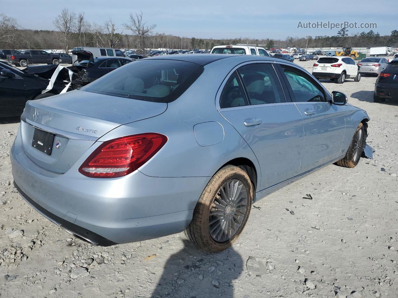 2015 Mercedes-benz C 300 4matic Silver vin: 55SWF4KB4FU091622