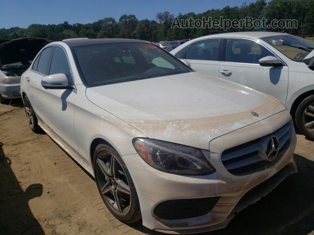 2016 Mercedes-benz C 300 4matic White vin: 55SWF4KB4GU172234