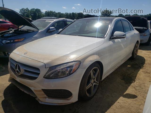 2016 Mercedes-benz C 300 4matic White vin: 55SWF4KB4GU172234