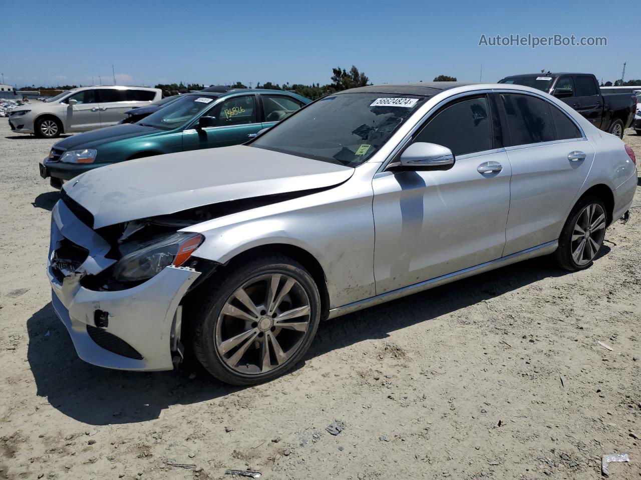 2015 Mercedes-benz C 300 4matic Silver vin: 55SWF4KB5FU001295