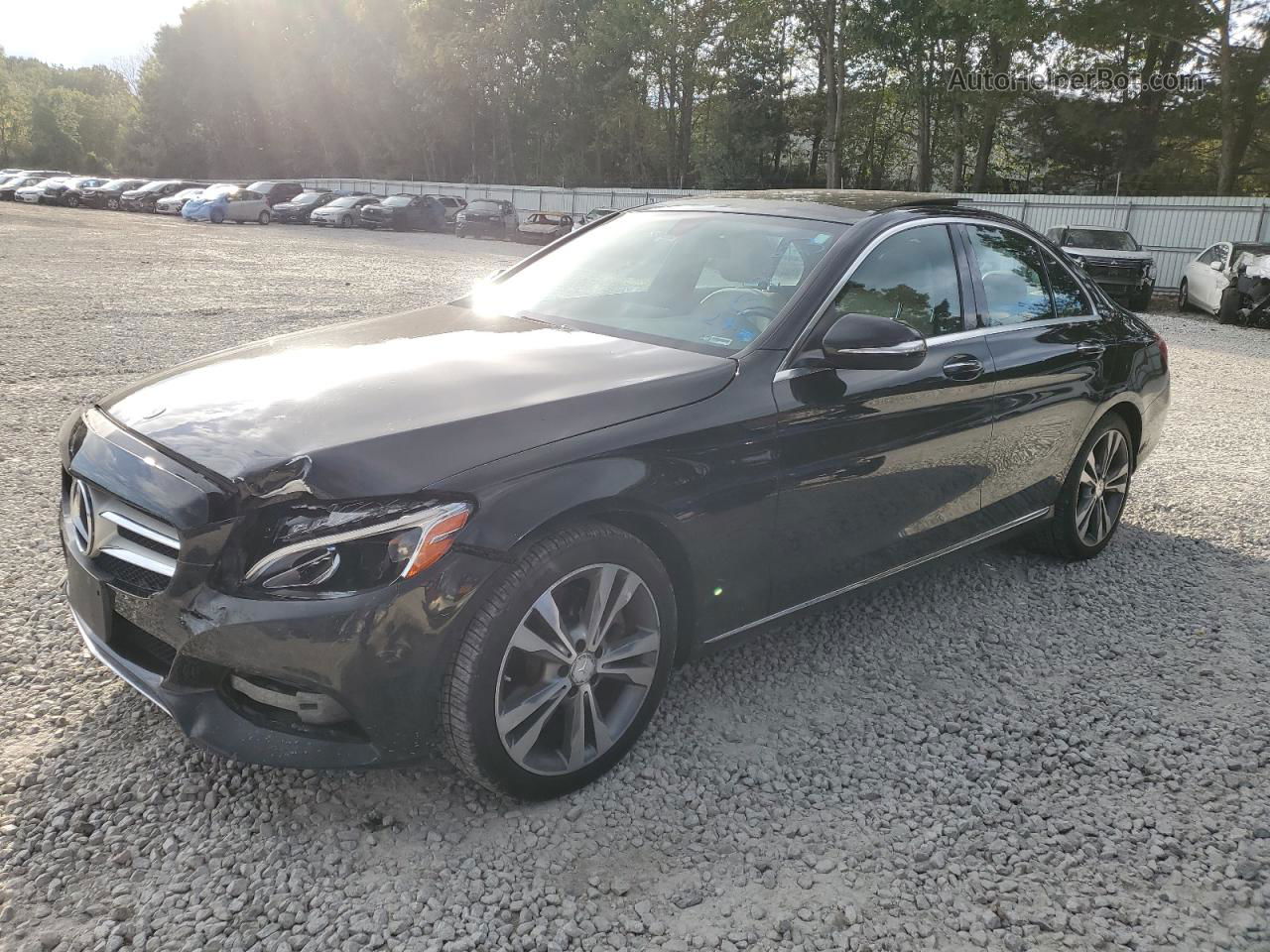 2015 Mercedes-benz C 300 4matic Black vin: 55SWF4KB5FU006903