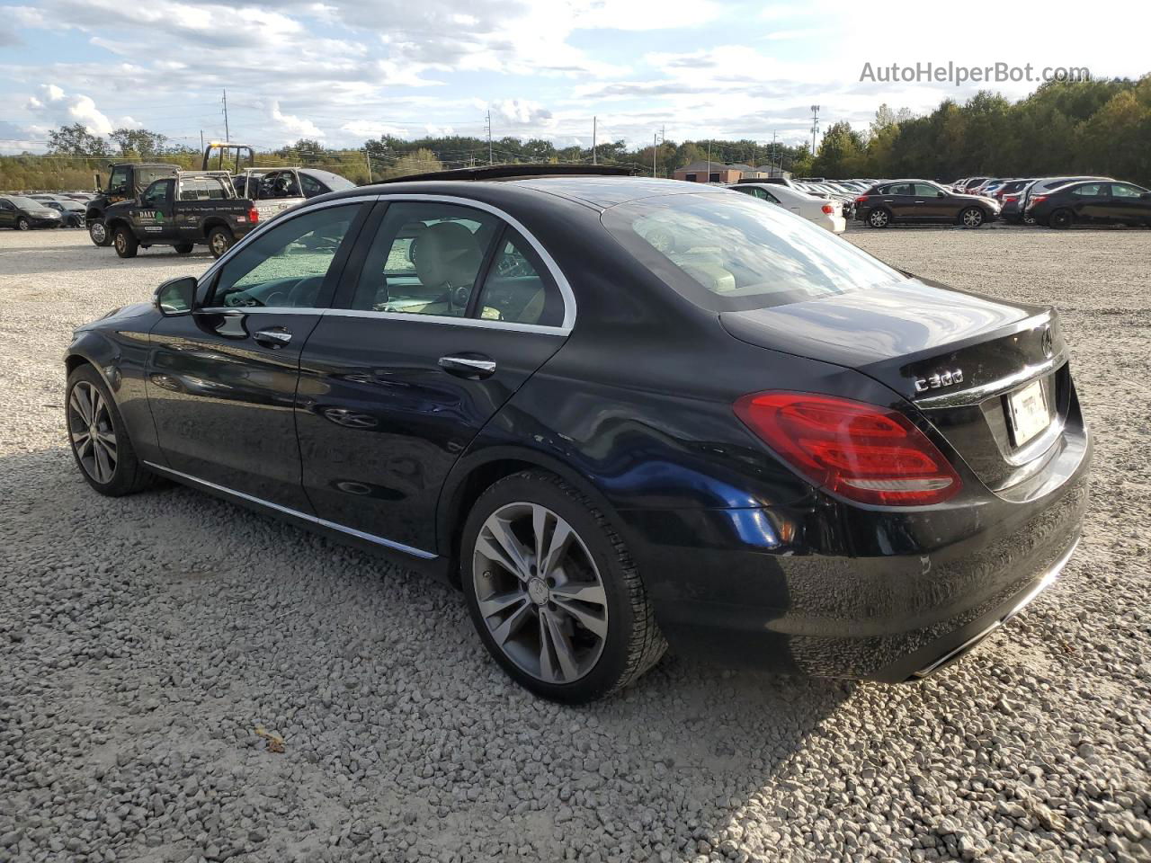 2015 Mercedes-benz C 300 4matic Black vin: 55SWF4KB5FU006903