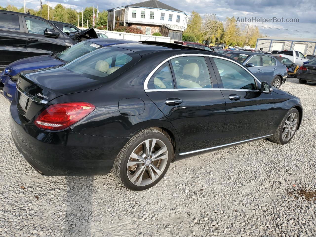 2015 Mercedes-benz C 300 4matic Black vin: 55SWF4KB5FU006903