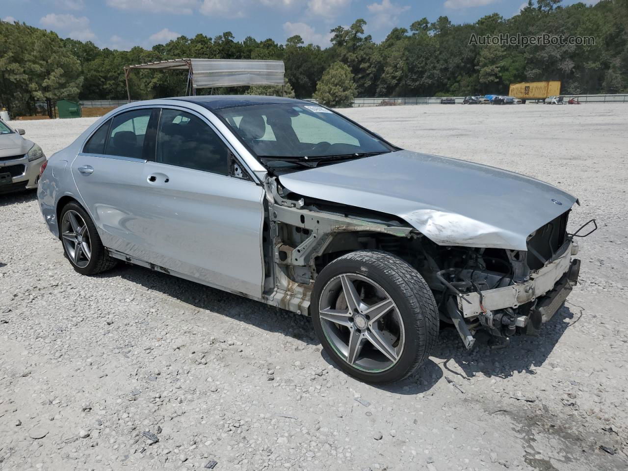 2015 Mercedes-benz C 300 4matic Silver vin: 55SWF4KB5FU015357