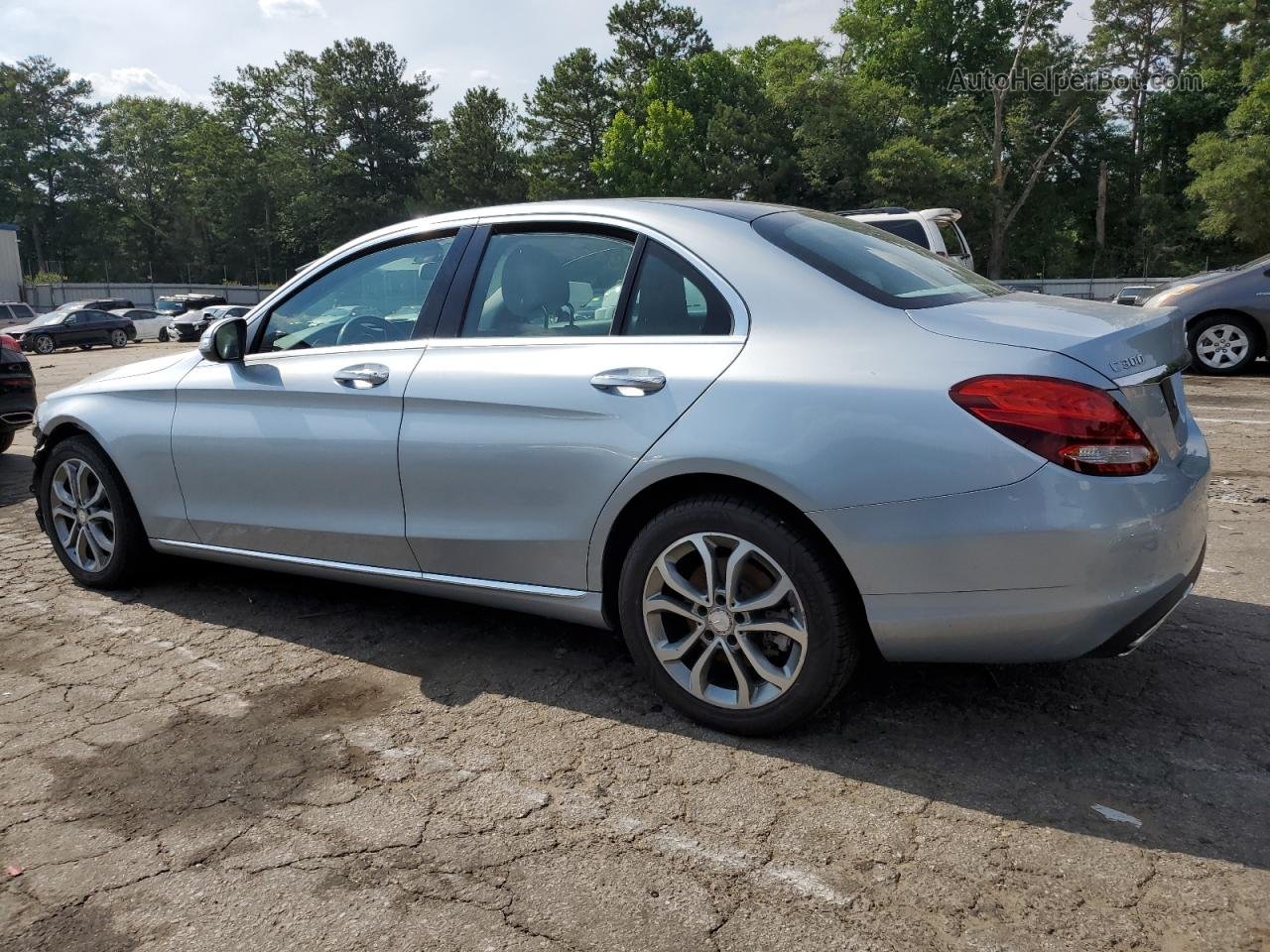 2015 Mercedes-benz C 300 4matic Серый vin: 55SWF4KB5FU039352