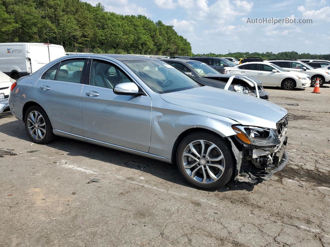 2015 Mercedes-benz C 300 4matic Серый vin: 55SWF4KB5FU039352