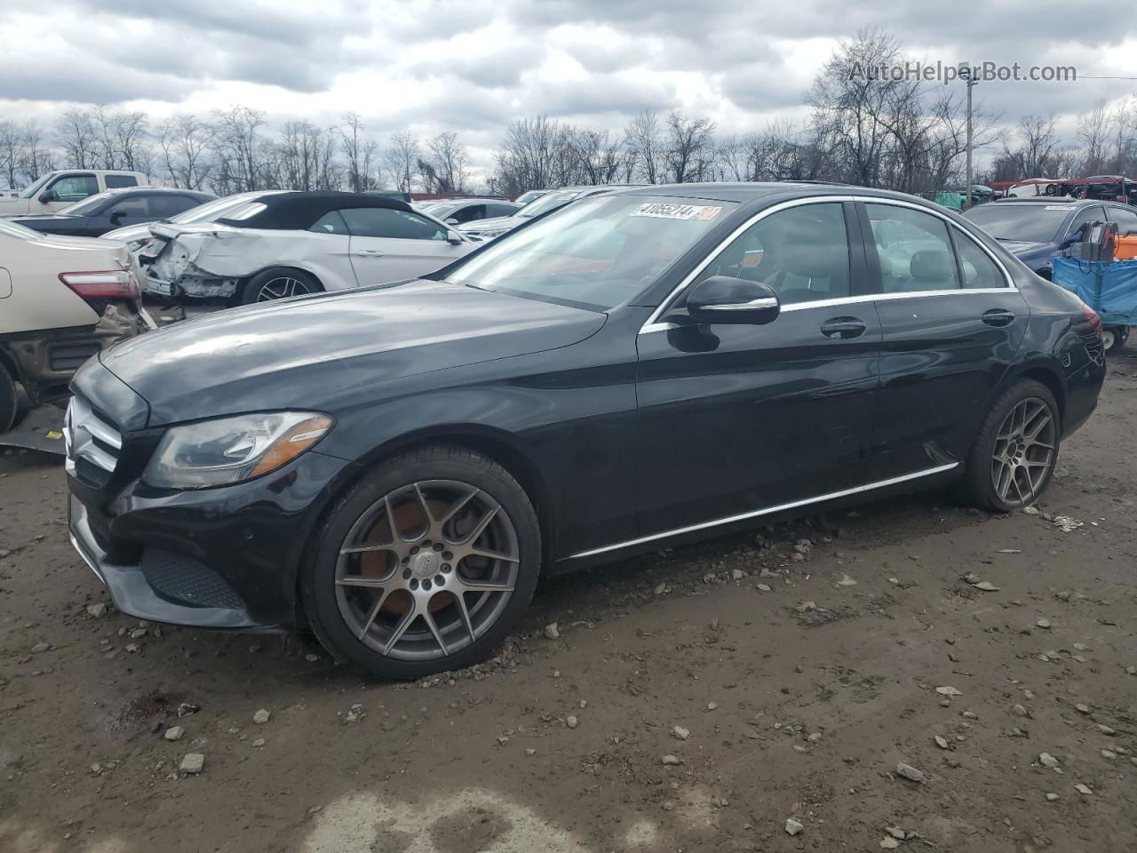 2015 Mercedes-benz C 300 4matic Black vin: 55SWF4KB5FU079916