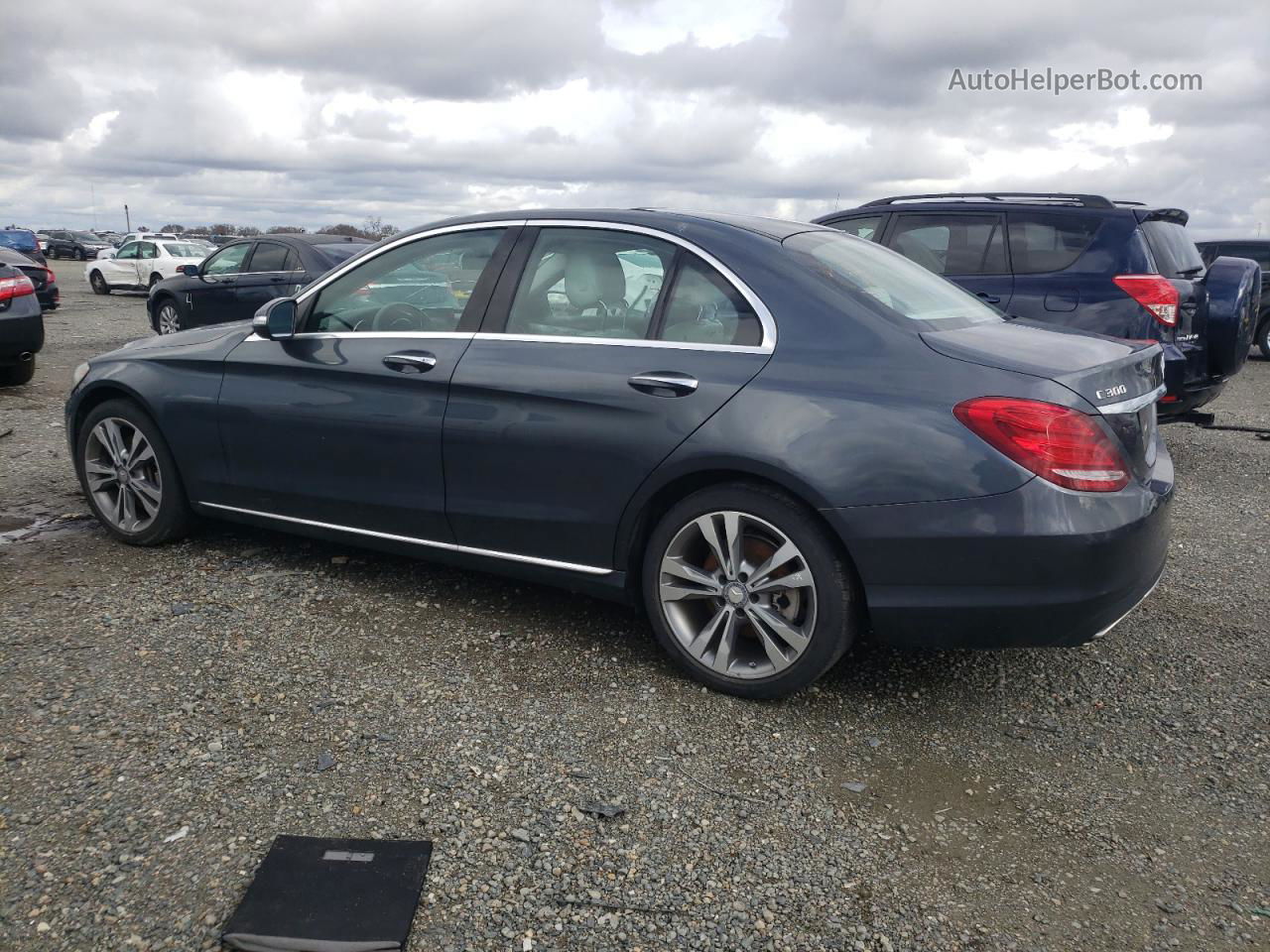 2015 Mercedes-benz C 300 4matic Gray vin: 55SWF4KB6FU013004