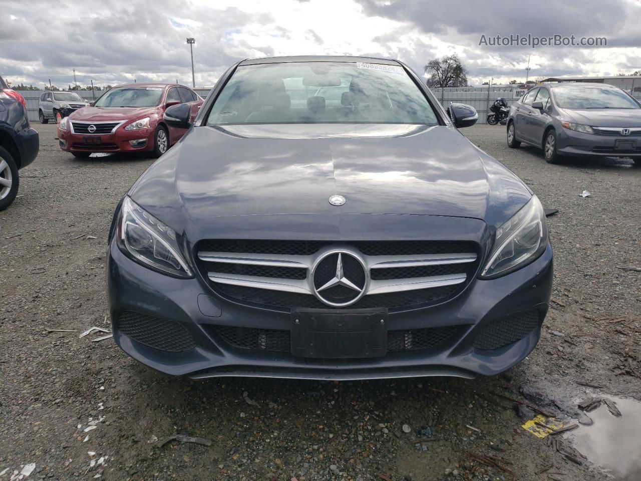 2015 Mercedes-benz C 300 4matic Серый vin: 55SWF4KB6FU013004