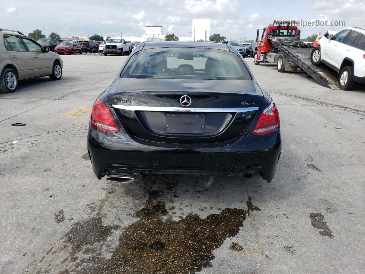 2015 Mercedes-benz C 300 4matic Black vin: 55SWF4KB6FU013665