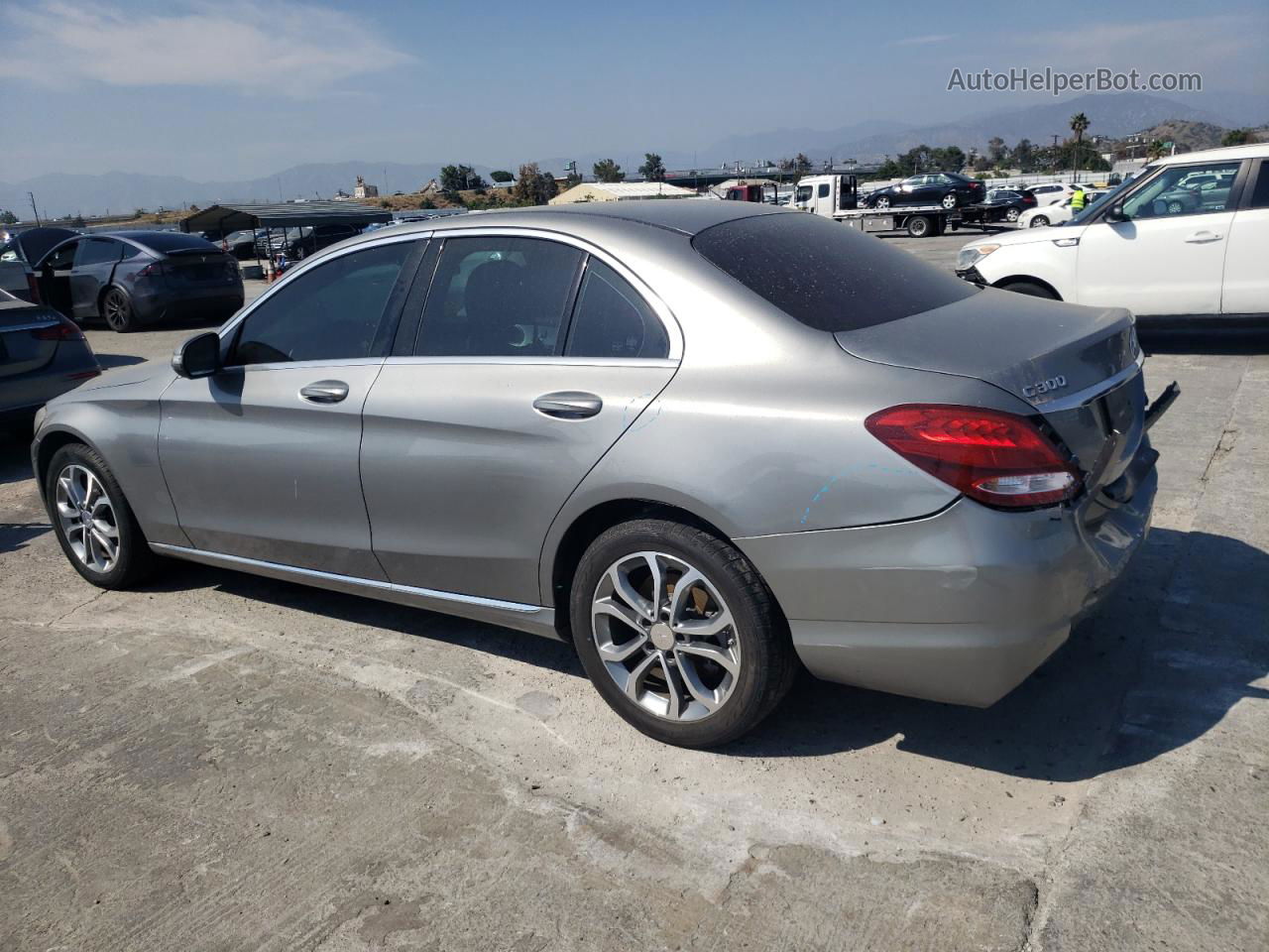 2015 Mercedes-benz C 300 4matic Silver vin: 55SWF4KB6FU014511