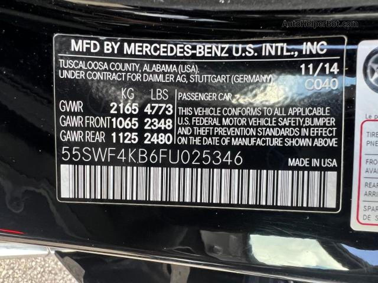 2015 Mercedes-benz C 300 4matic Black vin: 55SWF4KB6FU025346