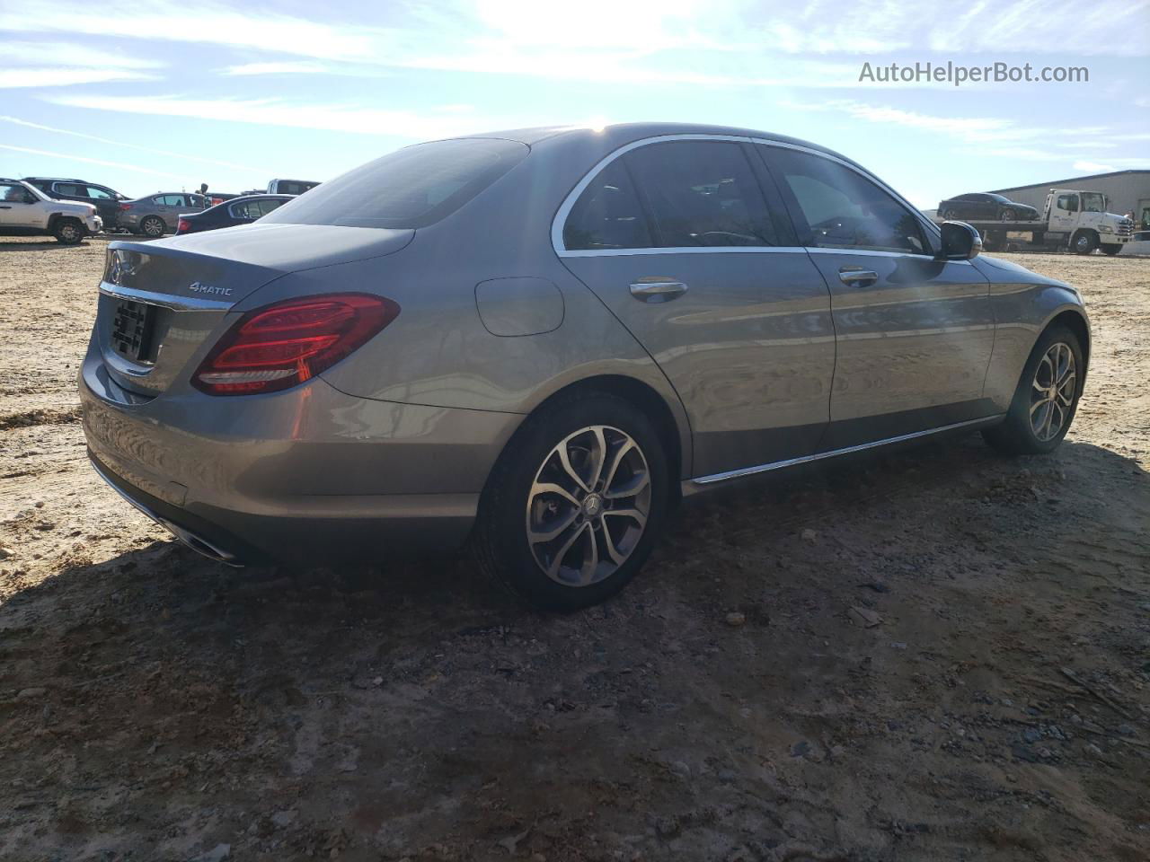 2015 Mercedes-benz C 300 4matic Gray vin: 55SWF4KB6FU028828