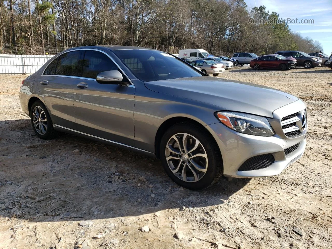 2015 Mercedes-benz C 300 4matic Gray vin: 55SWF4KB6FU028828